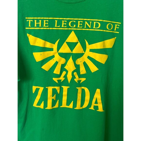The Legend Of Zelda Graphic T Shirt Mens Sz XL Hyrule Crest Green Gold Nintendo - Picture 3 of 8